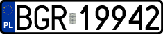 License plates of Poland, Regular car plates