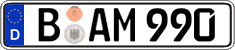 German license plate, Regular plates