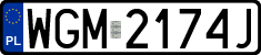 License plates of Poland, Regular car plates