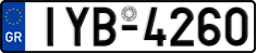 License plate of Greece, Cars