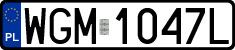 License plates of Poland, Regular car plates