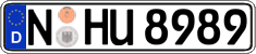 German license plate, Regular plates
