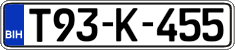 License plate of Bosnia and Herzegovina, Regular plates