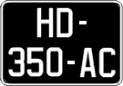 French license plate, SIV (oldtimers)