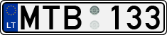 License plate of Lithuania, Cars