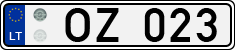 License plate of Lithuania, Trailers