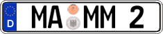 German license plate, Regular plates