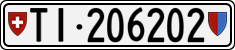 License plate of Switzerland, Cars