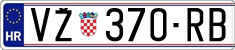 License plate of Croatia, Regular plates