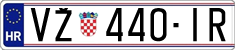 License plate of Croatia, Regular plates