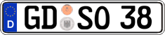 German license plate, Regular plates