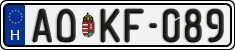 license plates of Hungary, Regular plates (2022)