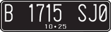 License plate of Indonesia, Regular plates