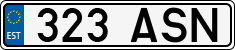License plate of Estonia, Regular car plates