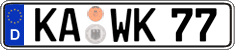 German license plate, Regular plates