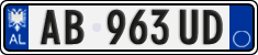 License plate of Albania, Cars (2011)