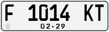 License plate of Indonesia, Regular plates
