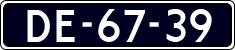 License plate of the Netherlands, Imported oldtimers (cars)