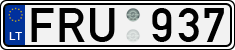 License plate of Lithuania, Cars