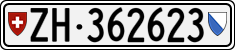 License plate of Switzerland, Cars
