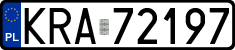 License plates of Poland, Regular car plates