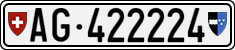 License plate of Switzerland, Cars