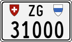License plate of Switzerland, Cars