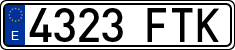 License plates of Spain, Ordinary (2000)