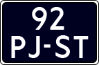 License plate of the Netherlands, Cars