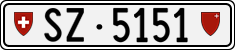 License plate of Switzerland, Cars