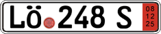 German license plate, Export transit plates
