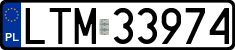 License plates of Poland, Regular car plates