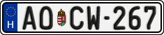 license plates of Hungary, Regular plates (2022)