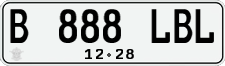 License plate of Indonesia, Regular plates