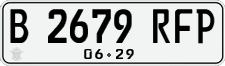 License plate of Indonesia, Regular plates