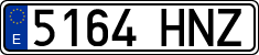 License plates of Spain, Ordinary (2000)