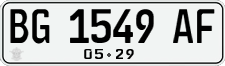 License plate of Indonesia, Regular plates