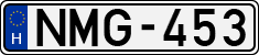 license plates of Hungary, Cars (1990)