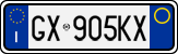 License plate of Italy, Cars (1994 year series)