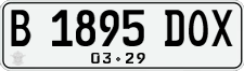 License plate of Indonesia, Regular plates