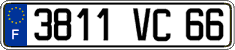French license plate, FNI