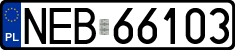 License plates of Poland, Regular car plates
