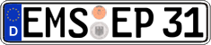 German license plate, Regular plates