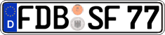 German license plate, Regular plates