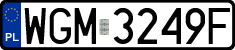 License plates of Poland, Regular car plates