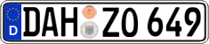 German license plate, Regular plates