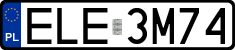 License plates of Poland, Regular car plates