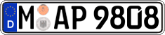 German license plate, Regular plates