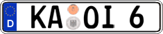 German license plate, Regular plates