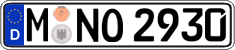 German license plate, Regular plates